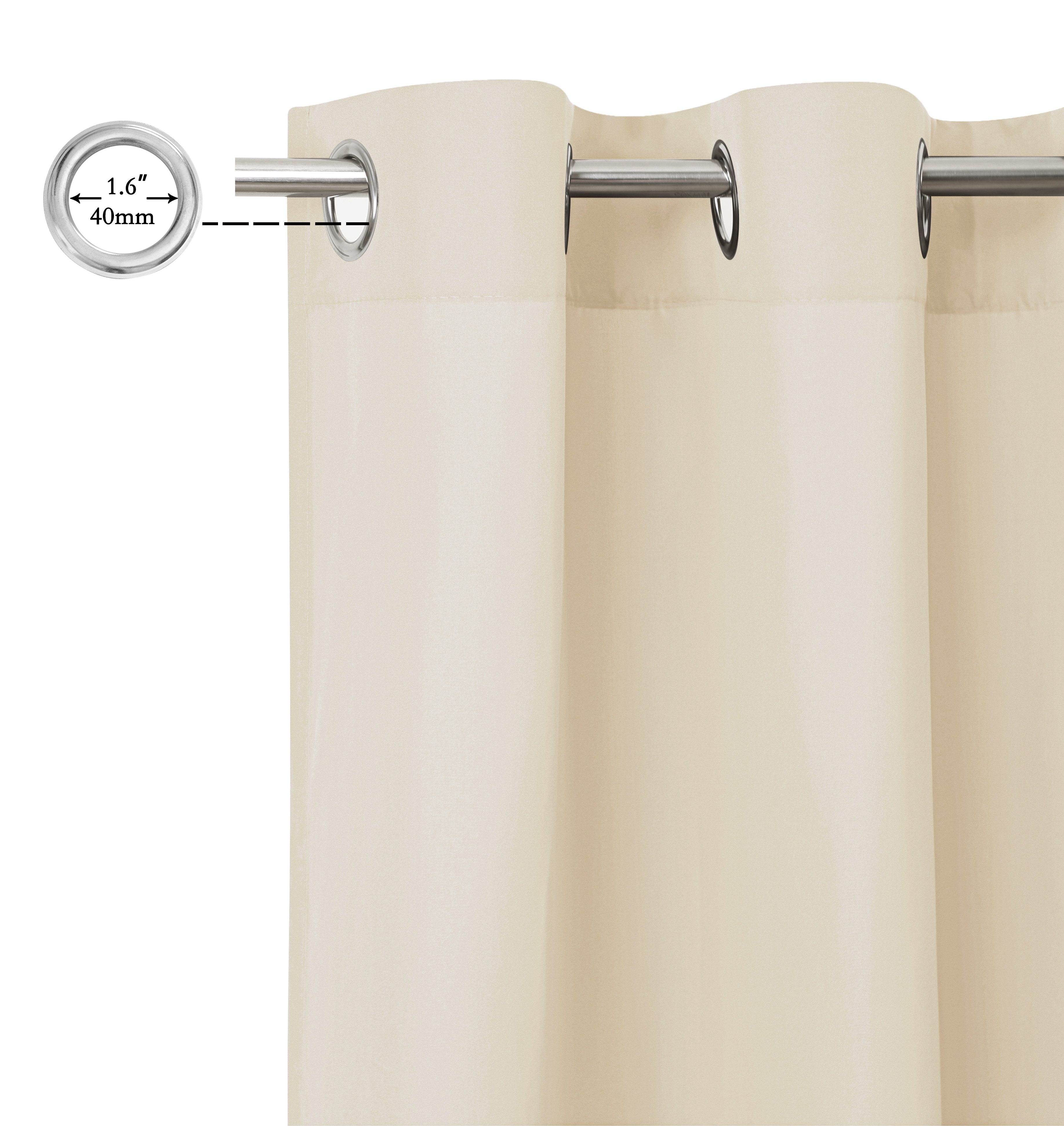 OTTO home Vorhang Parry (2 St), Ösen, blickdicht, Polyester, 2-er Set, blickdicht, monochrom, basic