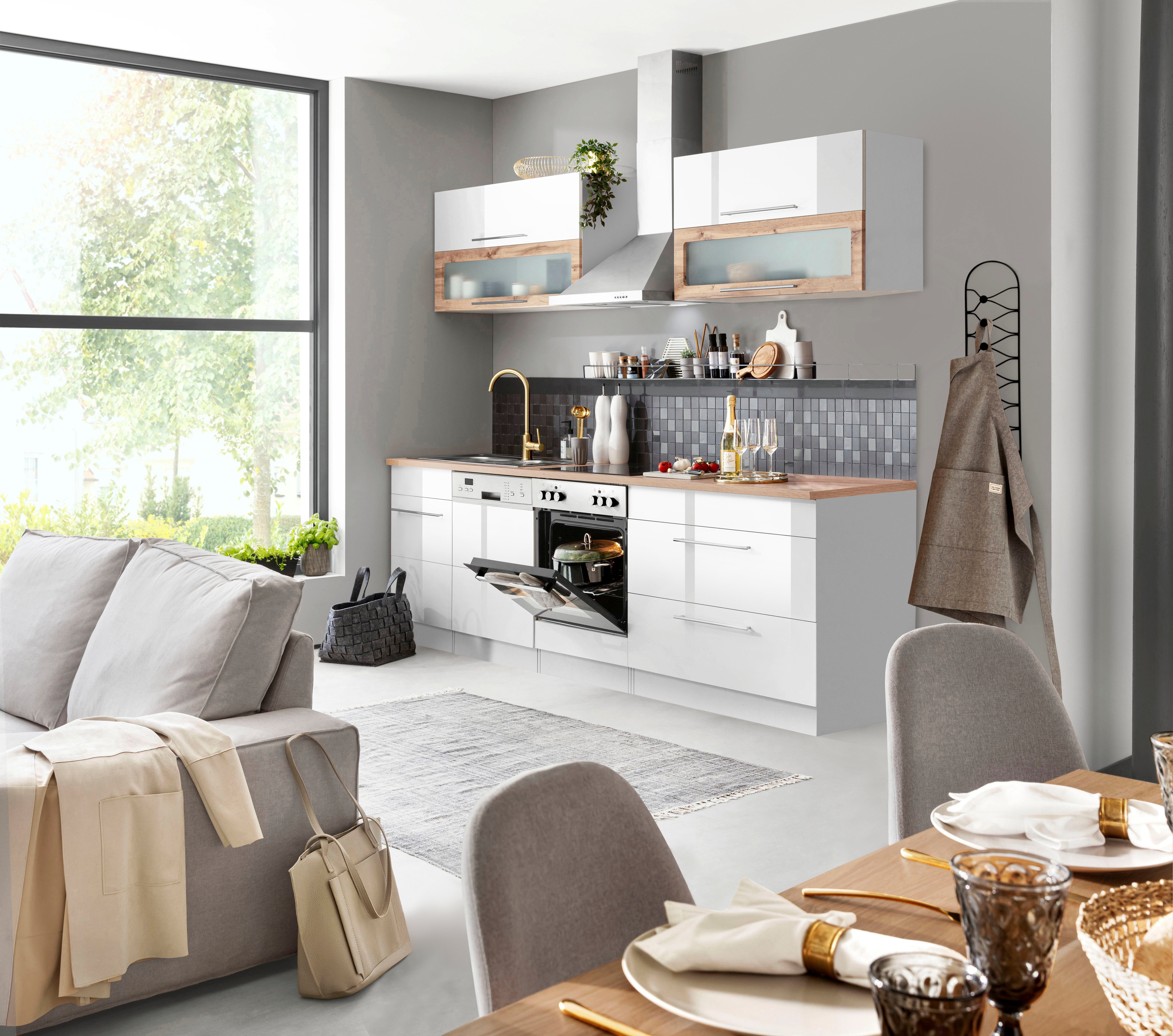 KOCHSTATION Küchenzeile KS-Wien, Breite 270 cm, wahlweise mit E-Geräten günstig online kaufen