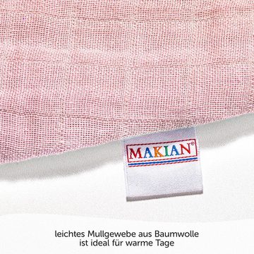 Makian Schlafsack Puder, Leichter Baby Schlafsack ohne Ärmel für Sommer & Frühling - Baumwolle