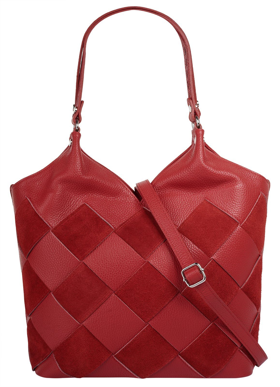Samantha Look Shopper SAMANTHA LOOK Damen echt Leder, Made in Italy, echt Leder, Made in Italy
