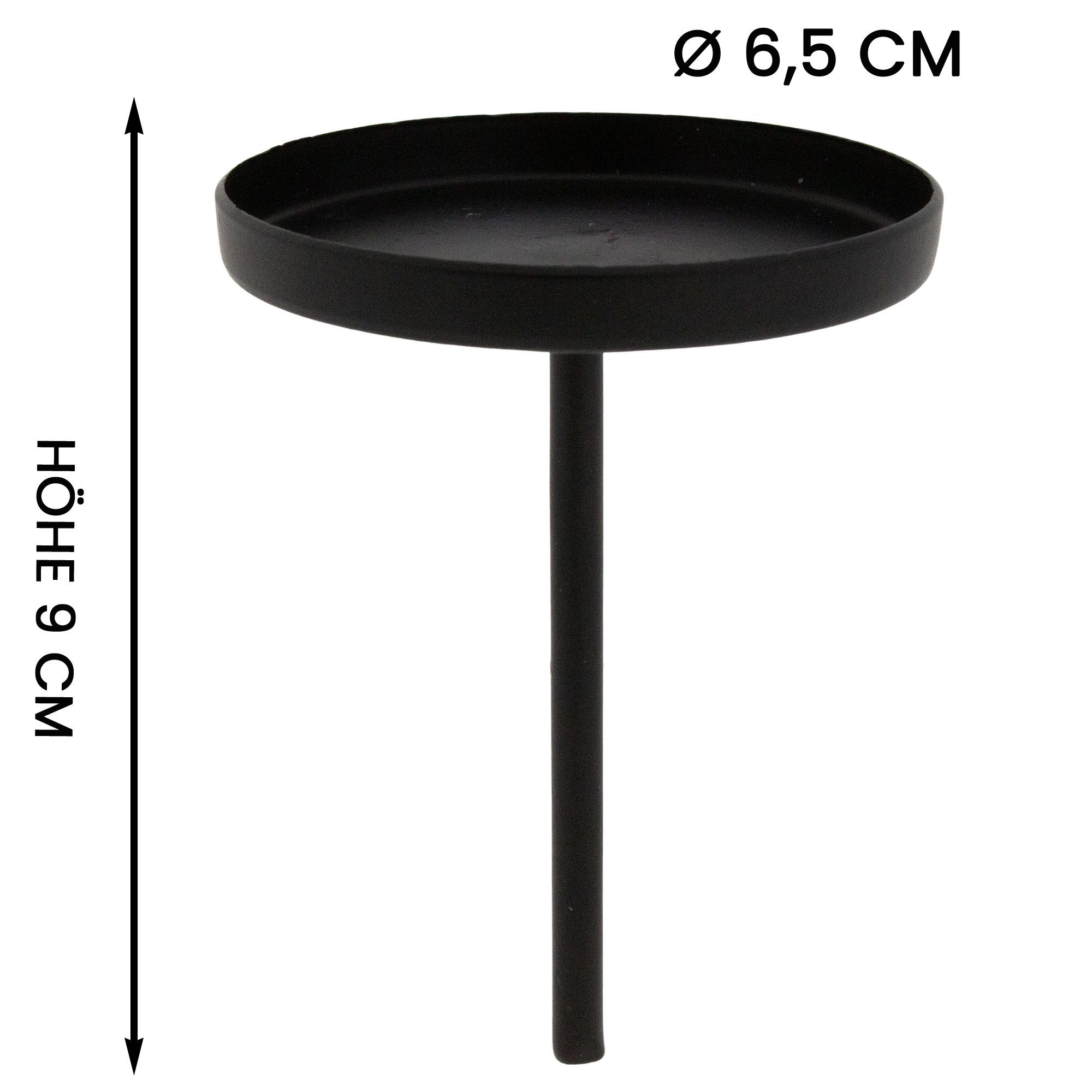 Annastore Kerzenhalter 4 x aus Metall mit Pick für Adventskranz (Adventskerzenhalter), Kerzenhalter für Adventskranz, Kerzenteller für Adventskran