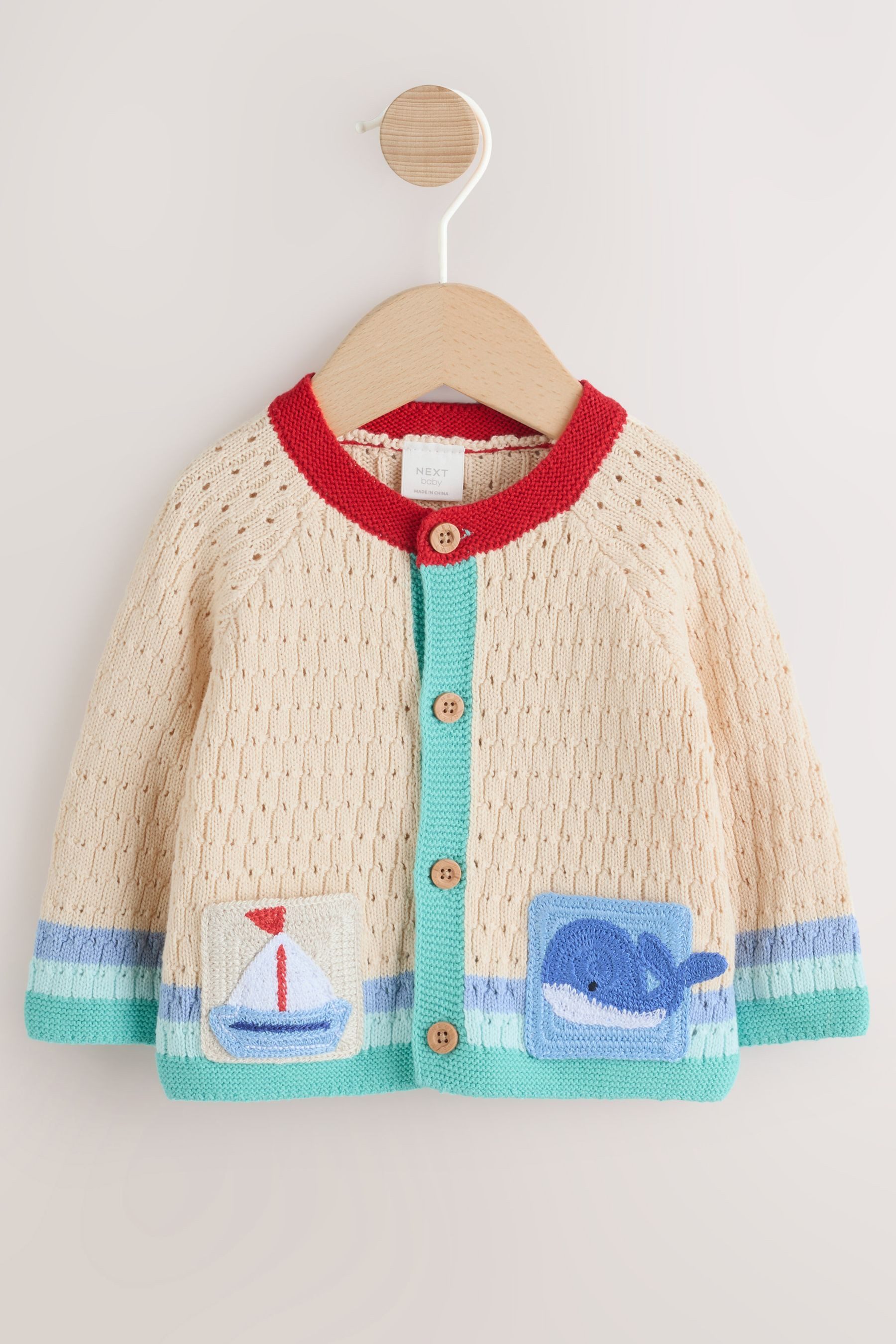 Next Strickjacke Baby Strickjacke mit nautischem Design (1-tlg)