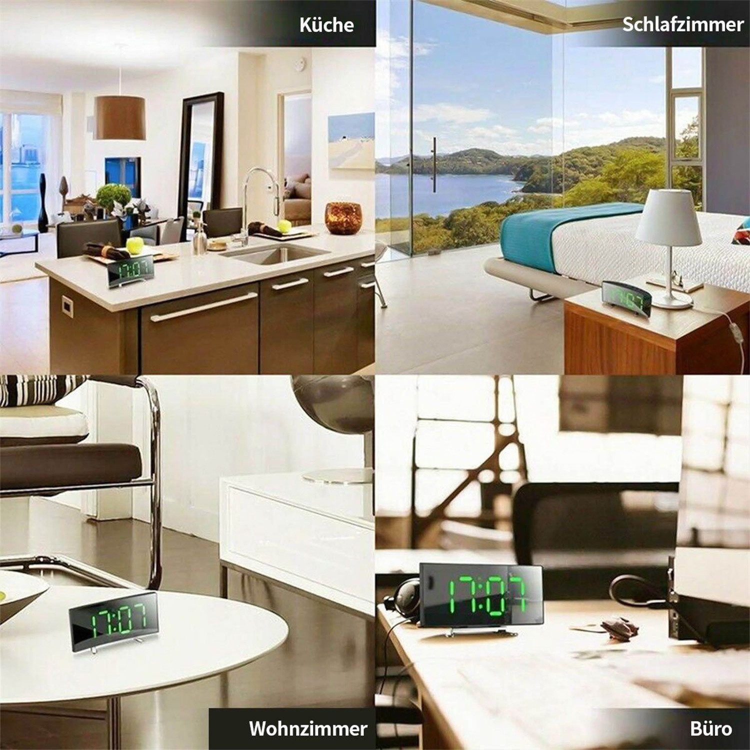 autolock Wecker Wecker LED-Digitaler Wecker,Snooze, LED-Display,Tischuhr