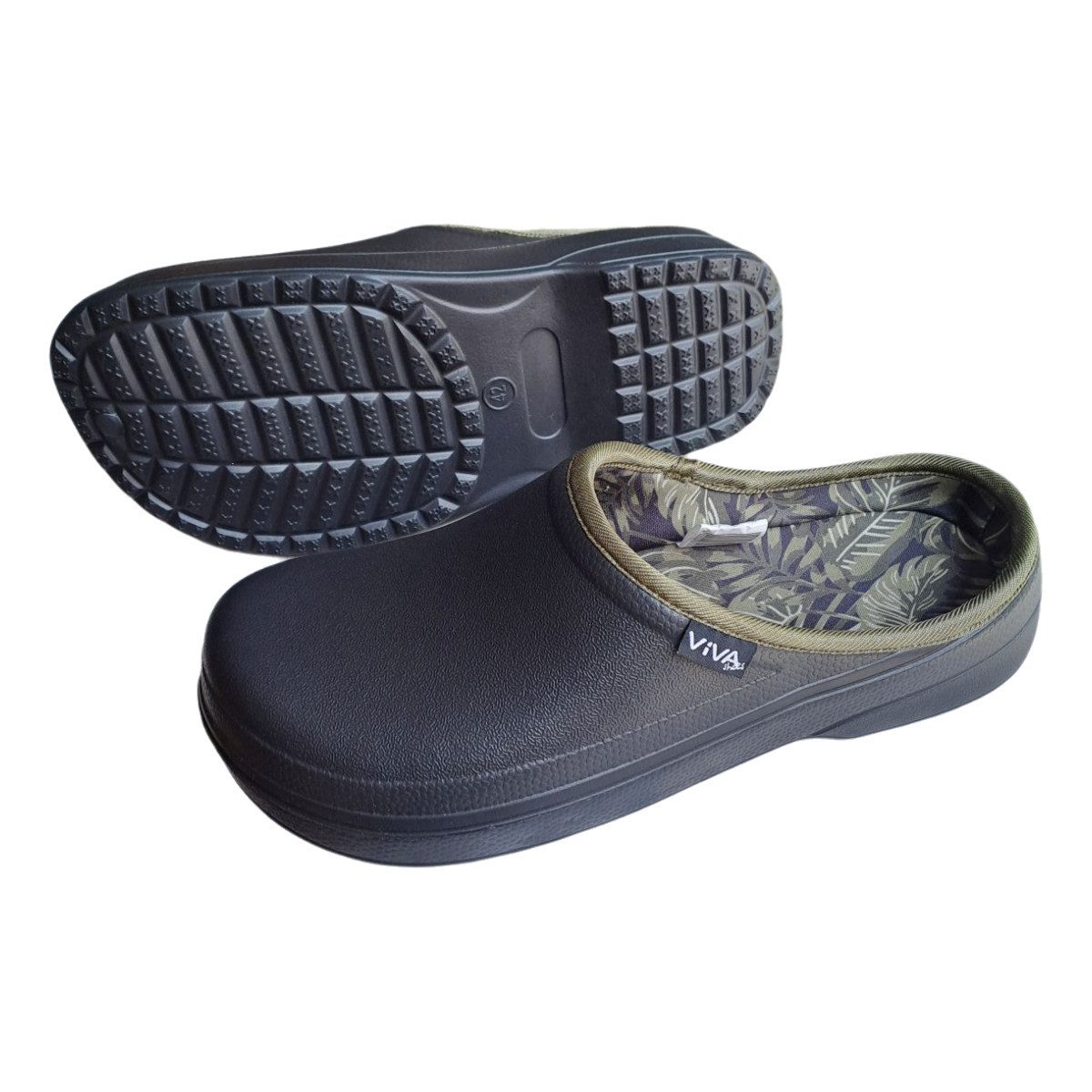 emeco Herren Clogs Gartenclogs Badeschuhe Hausschuhe Geschlossen Scuba Futte Clog
