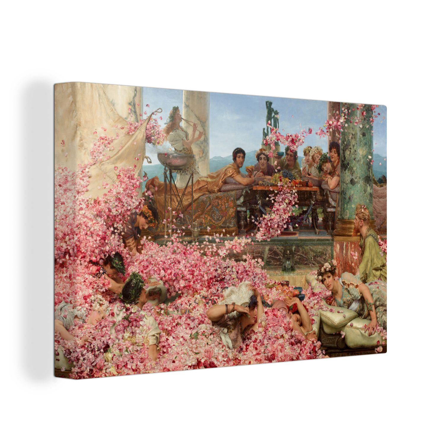 Lawrence Die - Aufhängefertig, Heliogabalus des Rosen Wandbild 30x20 Alma Leinwandbild cm Tadema, (1 St), OneMillionCanvasses® Leinwandbilder, Wanddeko,