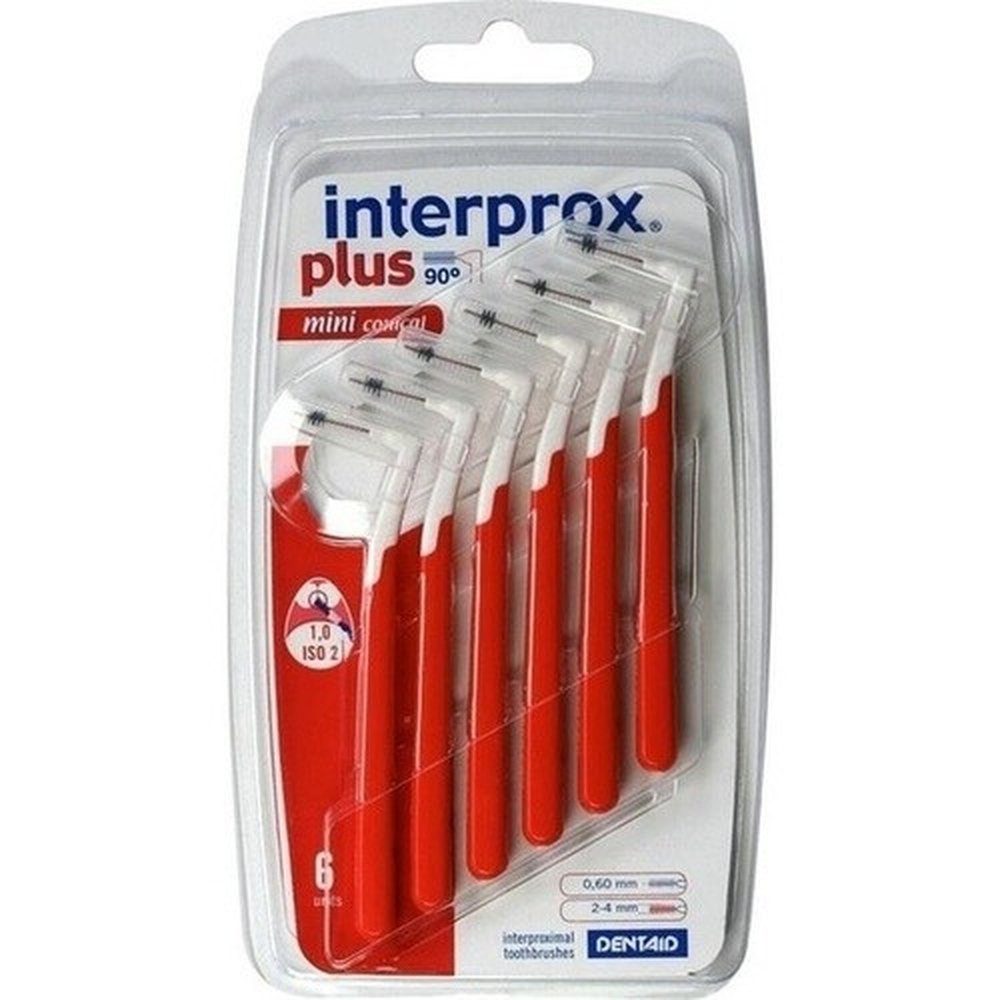 Interprox Interdentalbürsten INTERPROX plus mini conical rot Interdentalbürste 6St