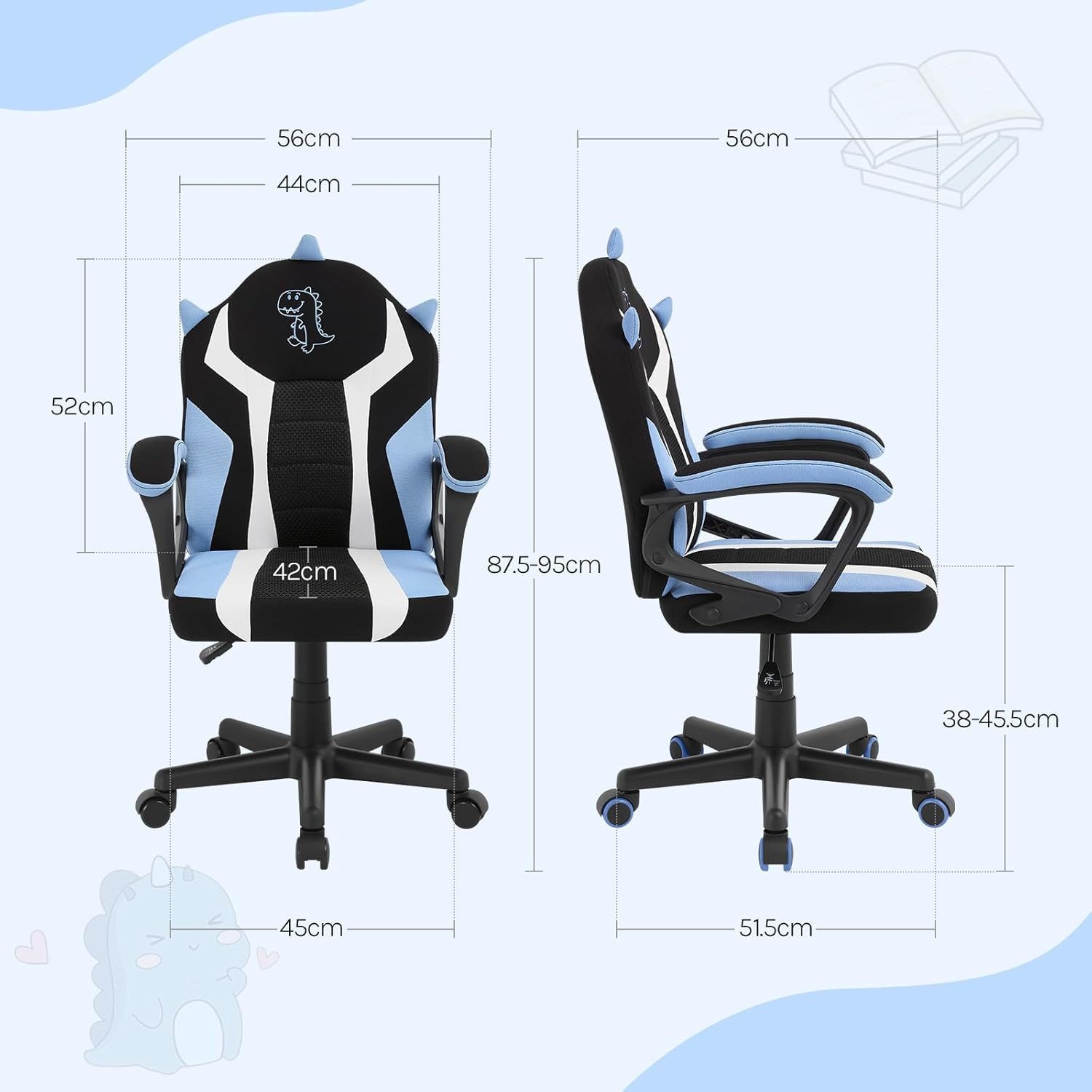 Woltu Gaming-Stuhl (1 St), Gaming Stuhl Kinder, mit doppelte radsätze, Ergonomisch