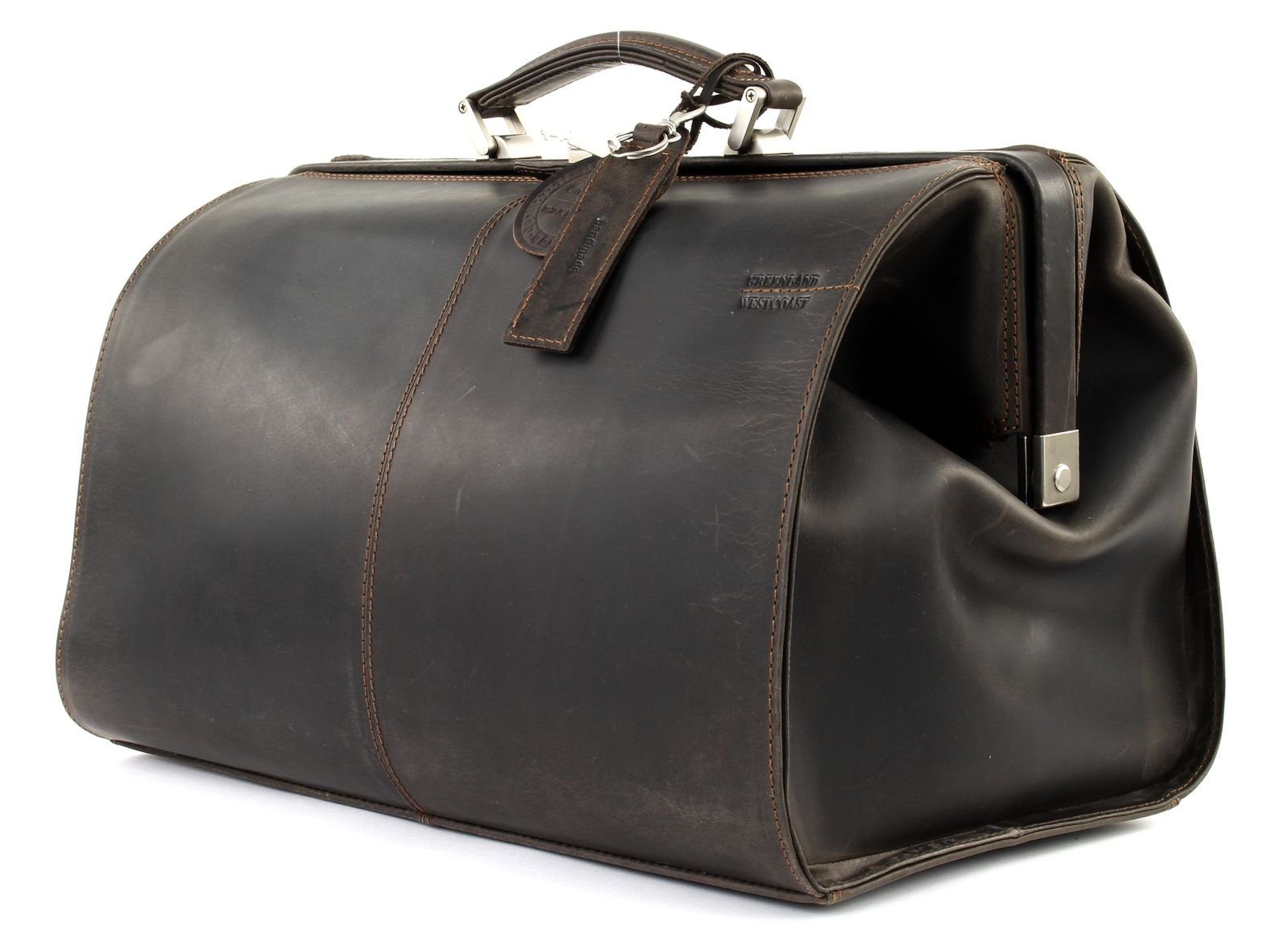 GreenLand Nature Henkeltasche Original Doc-Case, aus echtem Leder