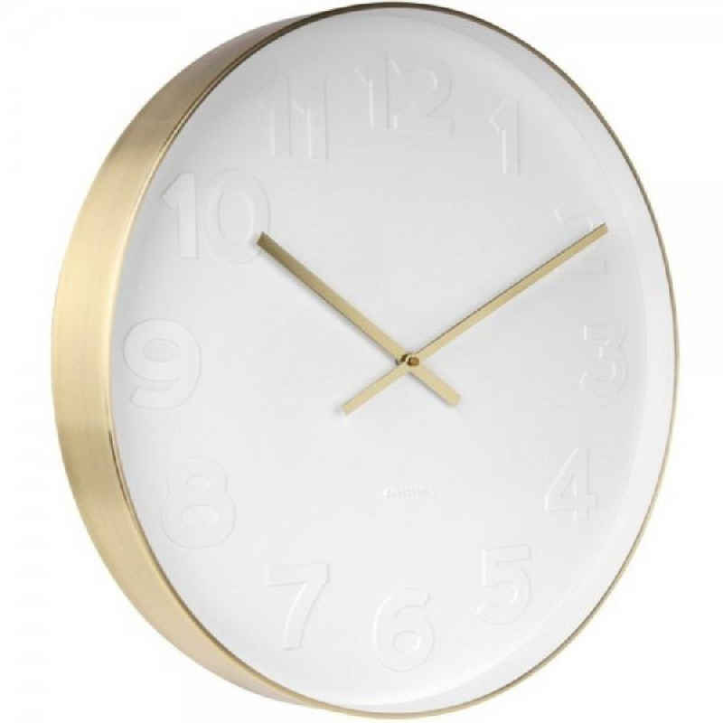 Karlsson Uhr Wanduhr Mr. White Brushed Gold (51cm)