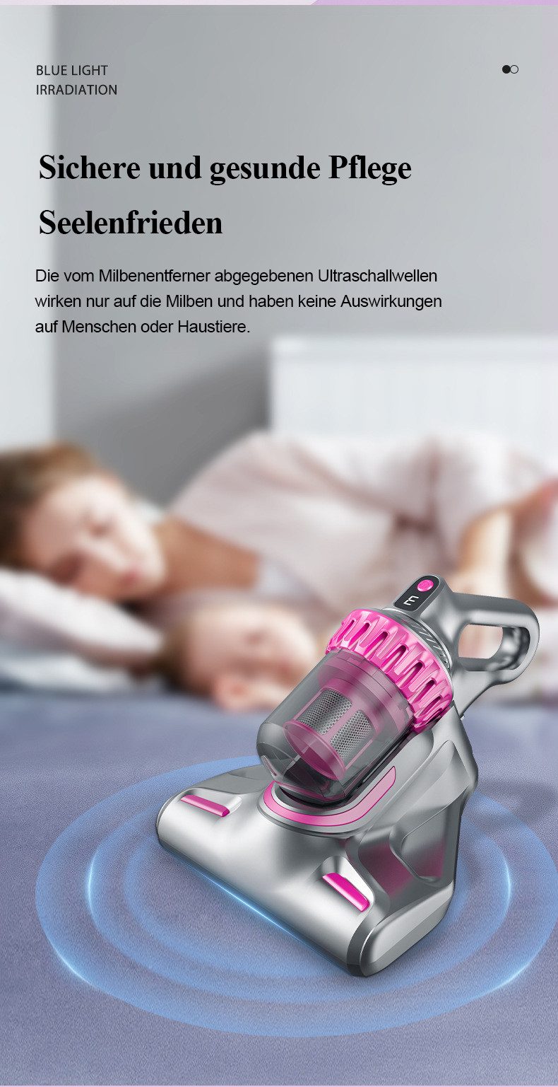 Vornix Matratzenreinigungsgerät Milbenstaubsauger mit 10000Pa Saugkraft, UV-C Sterilisationslicht, mehrstufiges Filtersystem, Matratzenreiniger gegen Hausstaubmilben