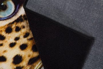 Teppich Leopard, Andiamo, rechteckig, Höhe: 4 mm, bedruckt, Motiv Leopard, ideal im Wohnzimmer & Schlafzimmer