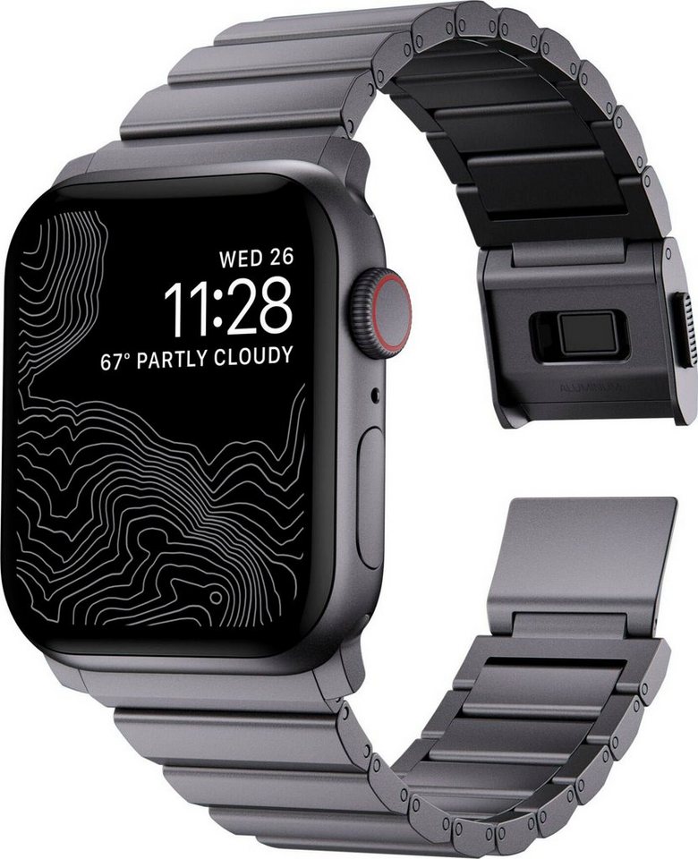 Nomad Smartwatch-Armband Strap Aluminum 42/44/45/49mm, Besonders leichtes,  langlebiges Uhrenarmband für die Apple Watch