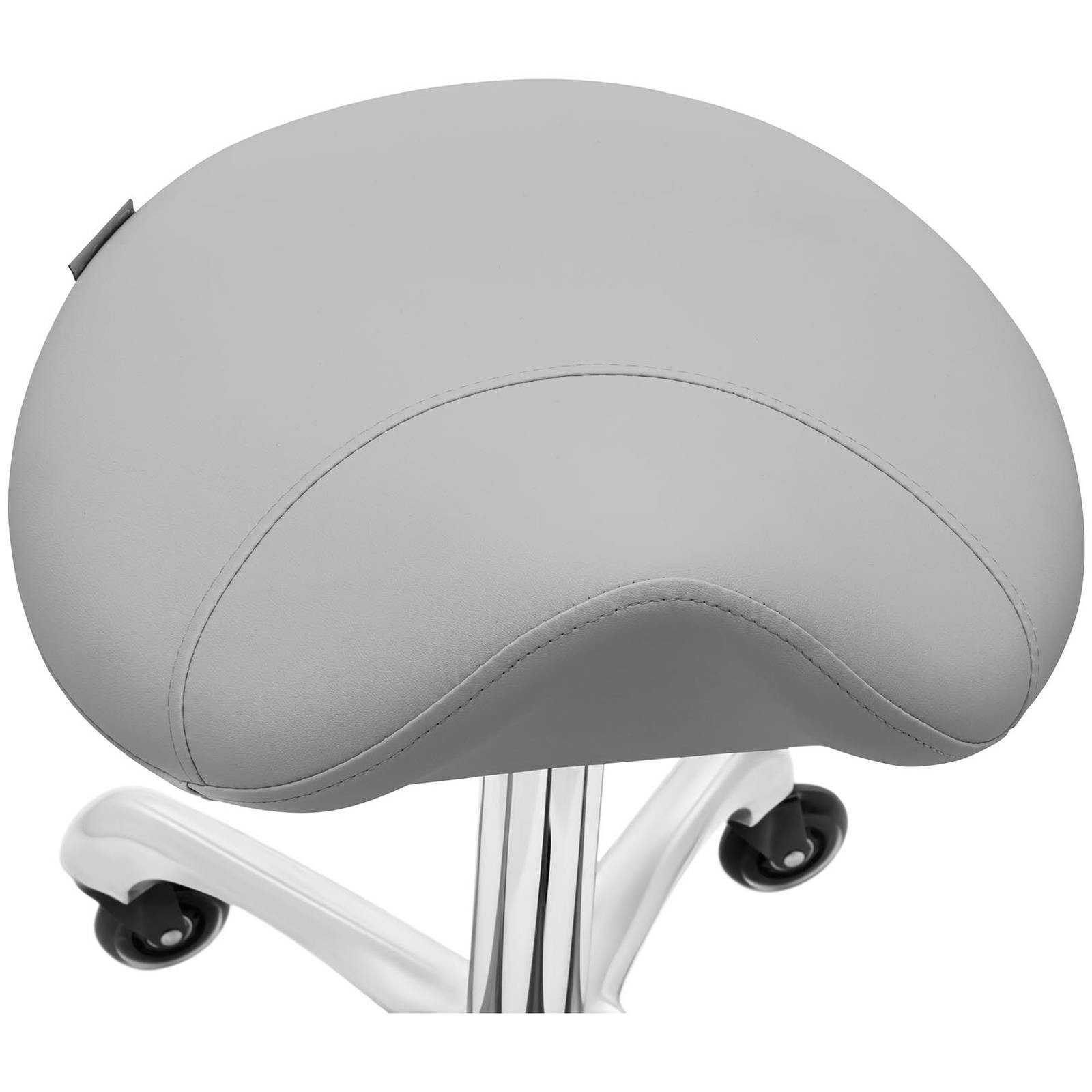 Physa Drehstuhl Sattelhocker YORK DARK GRAY ergonomischer Rollhocker höhenverstellbar, Dunkelgrau