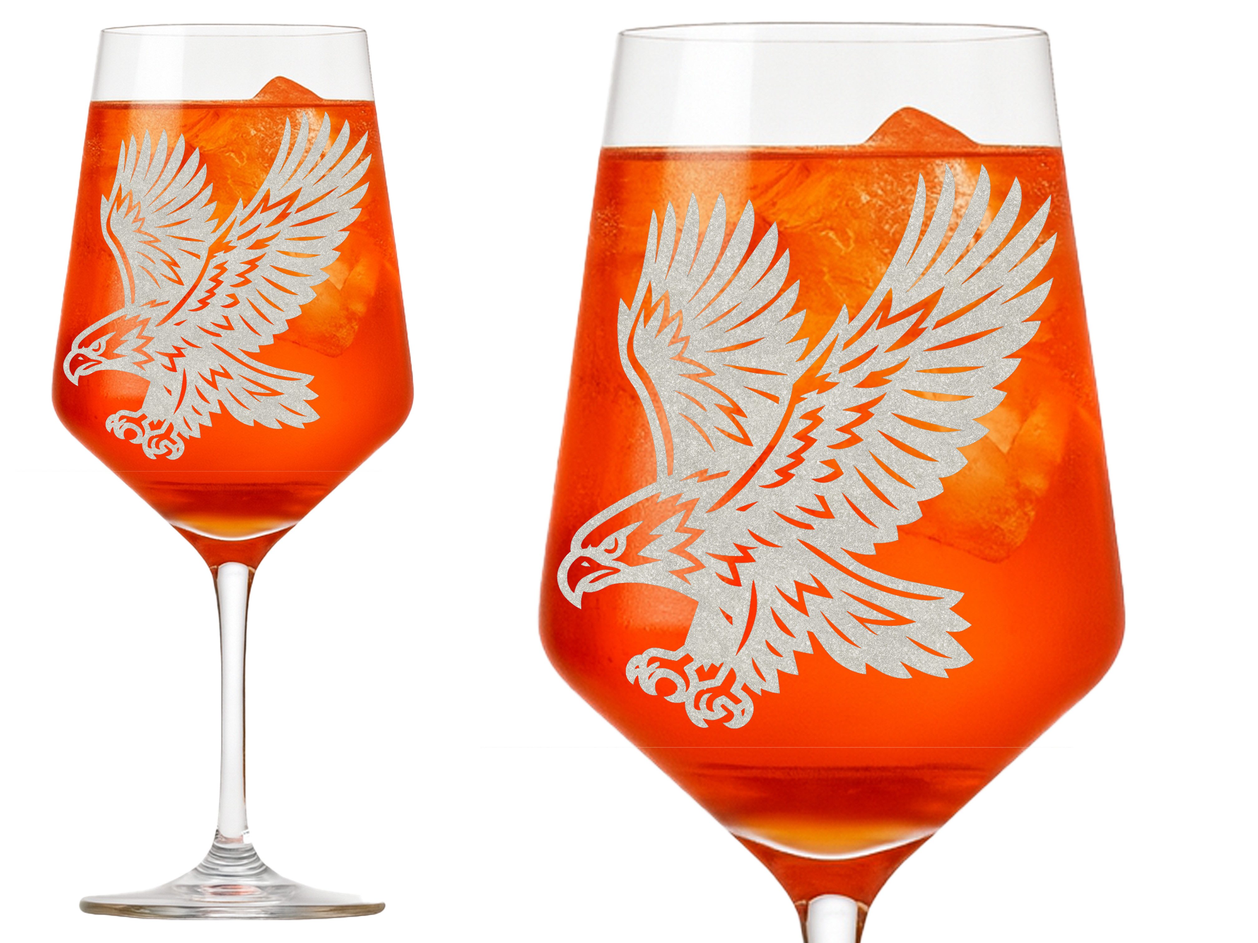 Valhalla Weinglas Adler Gravur 350ml spülmaschinenfest, 1-tlg., Glas, Atemberaubende Darstellung