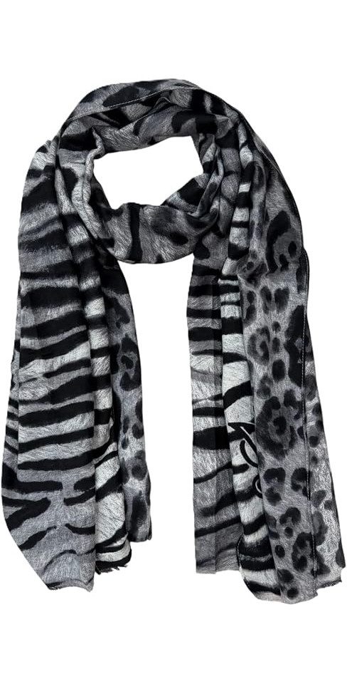 Liu Jo XXL-Schal - Modische Liu Jo Stola mit Animal-Print und Logo für Damen