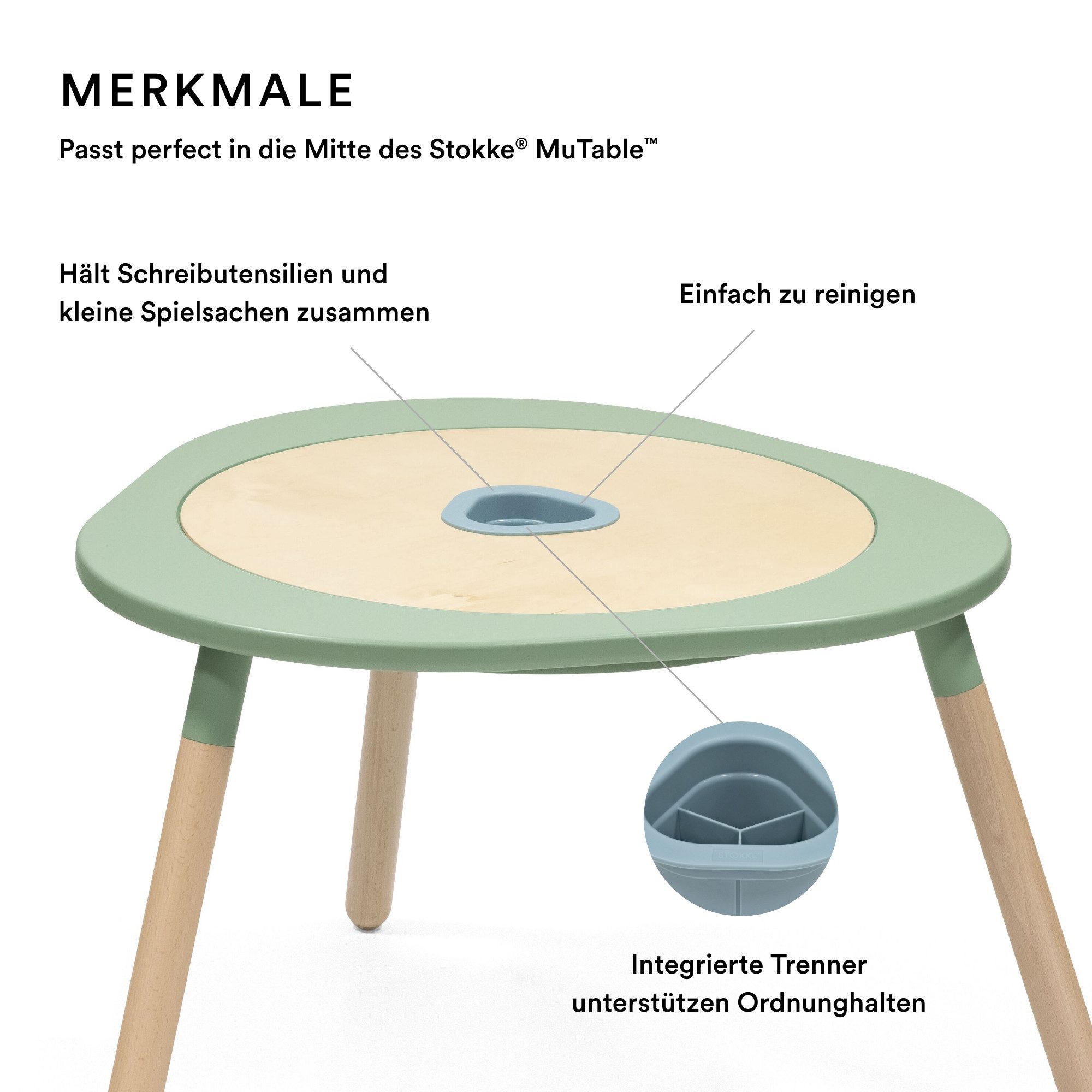 Stokke Spieltisch MuTable™ Stifthalter V2, Der integrierte Stifthalter für den Spieltisch deines Kindes​