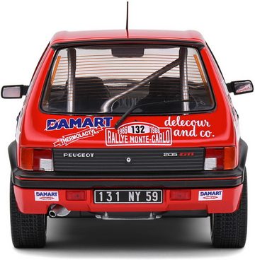 Solido Modellauto Solido Modellauto Maßstab 1:18 Peugeot 205 GTI, 1,6L #132 rot 1986 S18, Maßstab 1:18