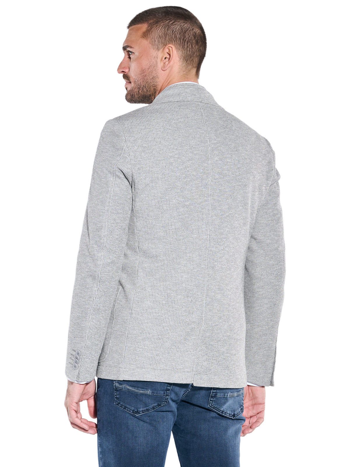 emilio adani Sakko Herren Freizeit-Sakko slim fit, Silbergrau