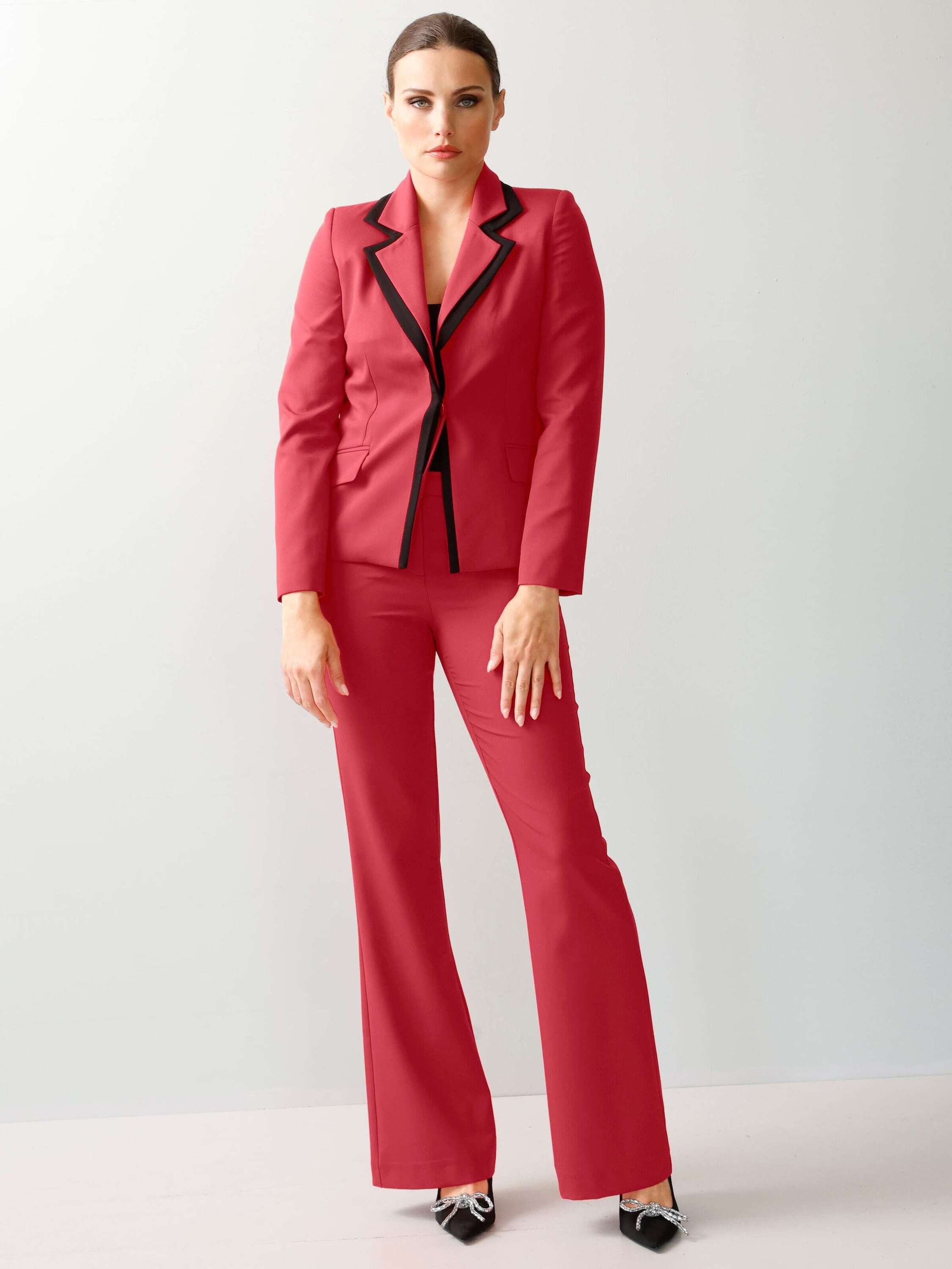 Alba Moda Kurzblazer Blazer mit detaillierten Doppelungen