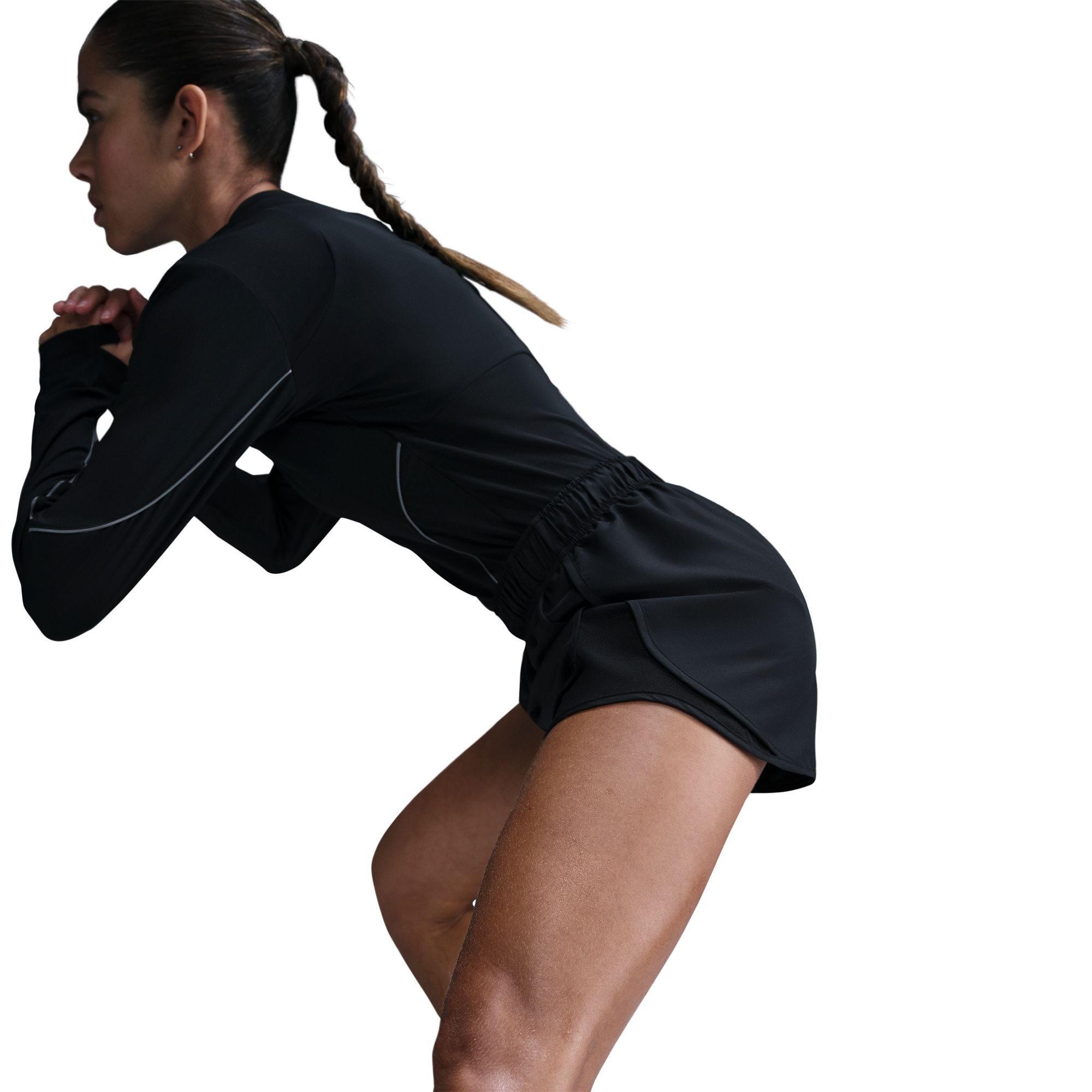 Nike Laufshorts W NK TEMPO DF MR 3" SHORT mit elastischem Bund, mit integriertem Kordelzug, mit Mesh-Einsätzen