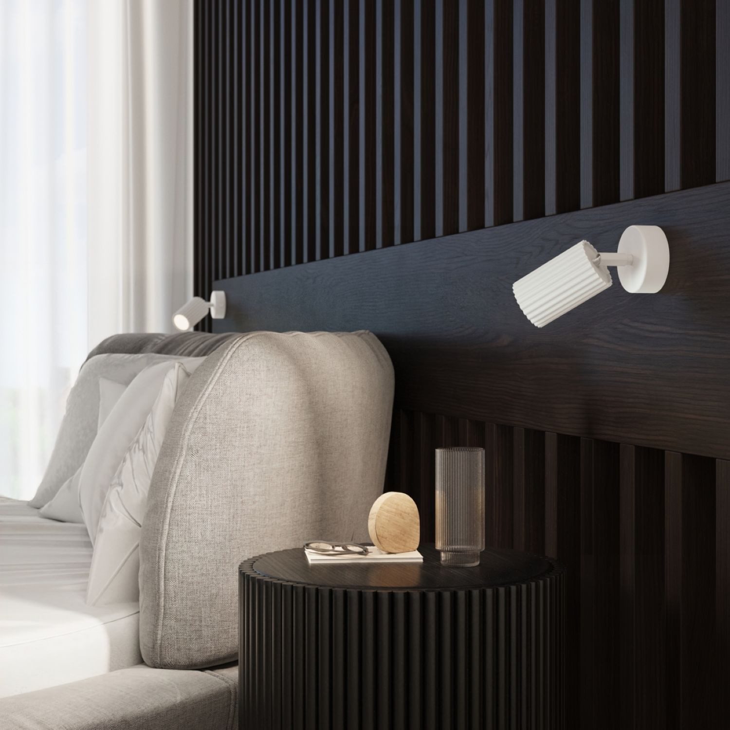 Licht-Erlebnisse Wandstrahler BERTA, ohne Leuchtmittel, Aluminium GU10 verstellbar Weiß Modern Wandlampe