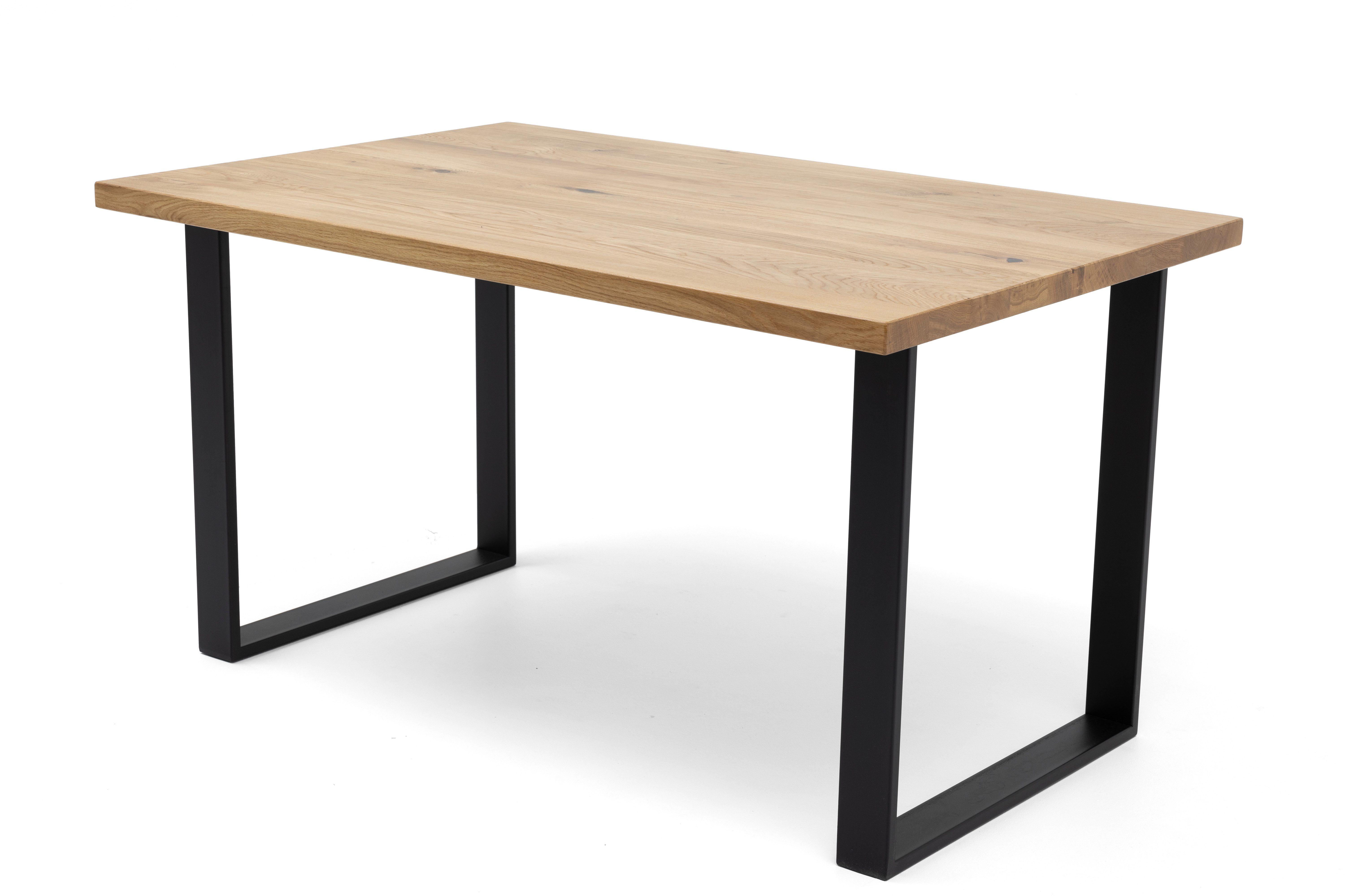 NEXT COLLECTION Esstisch CRAFT 140X90, Eichenholzplatte, Metallbeine