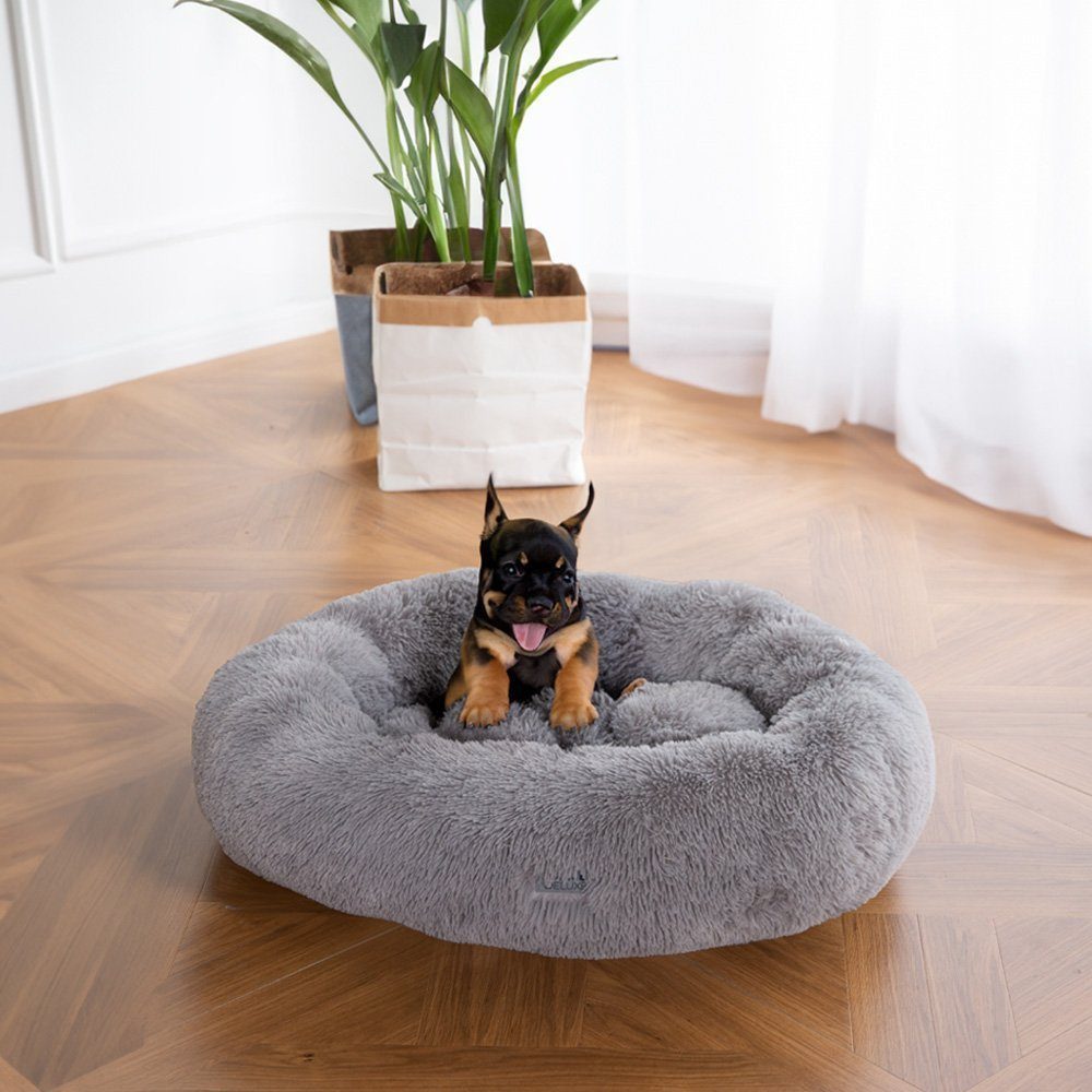 HOME DELUXE Tierbett Haustierbett MUFFIN - Größenauswahl 60/80/120, Polyester, mit Schondecke, abnehmbare Bezüge, Hundekissen