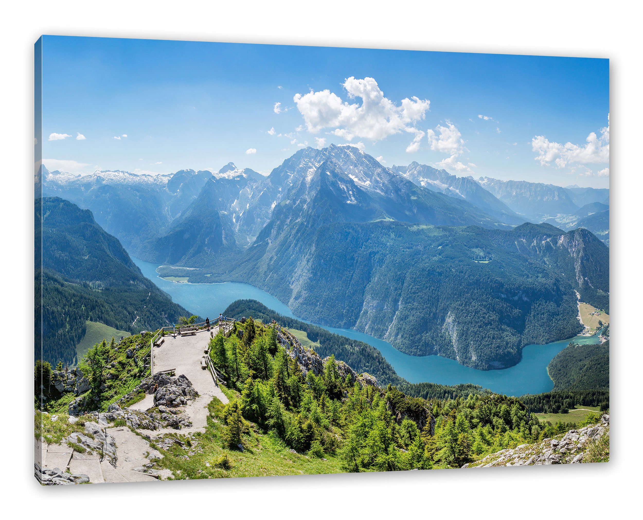 Pixxprint Leinwandbild Königssee in Bayern, Königssee in Bayern (1 St), Lei günstig online kaufen