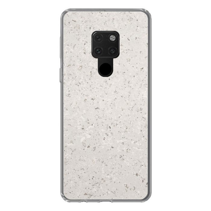 MuchoWow Handyhülle Granit - Grau - Muster - Design - Weiß Phone Case Handyhülle Huawei Mate 20 Silikon Schutzhülle