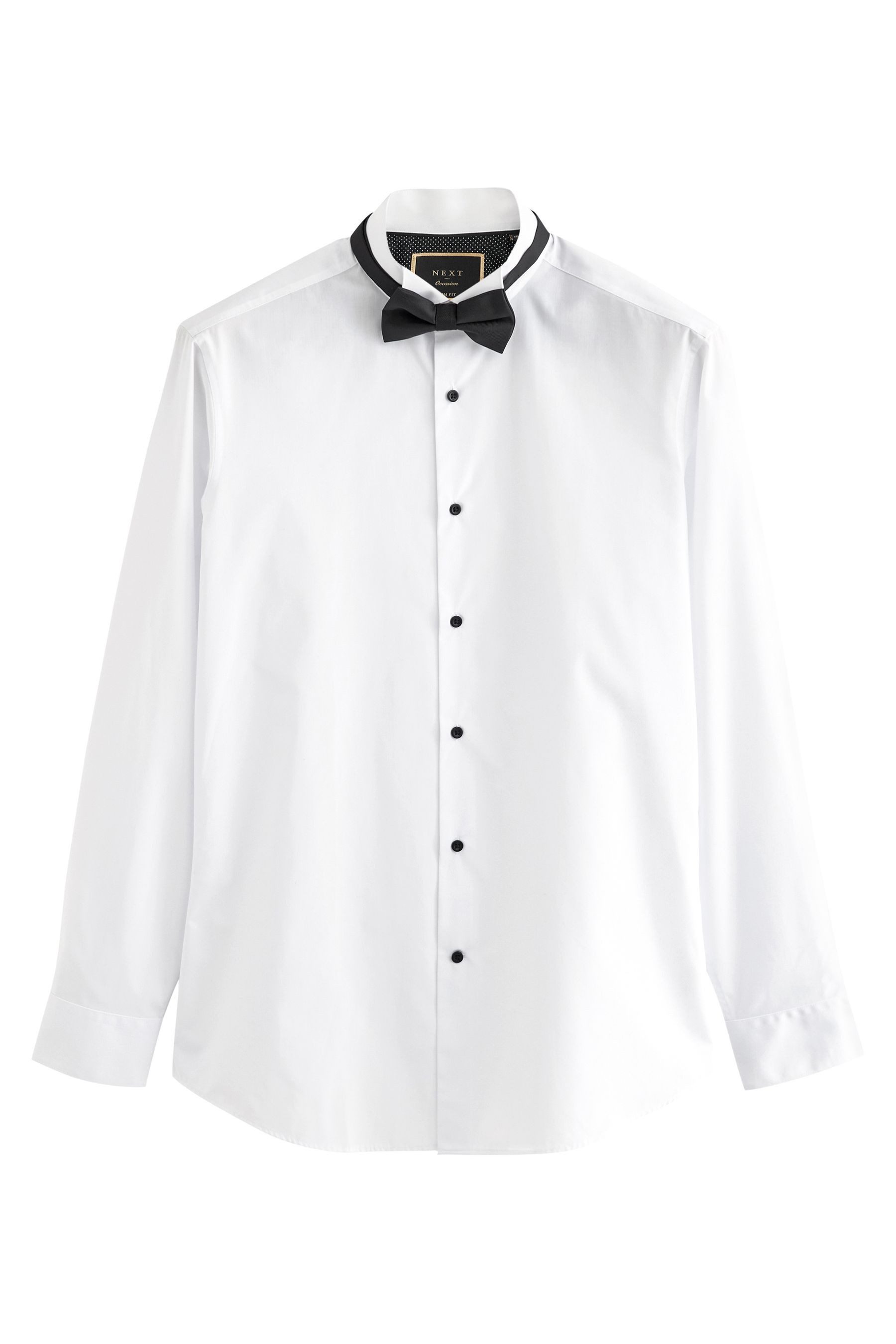 Langarmhemd Formelles Slim Fit Hemd mit Fliege im Set