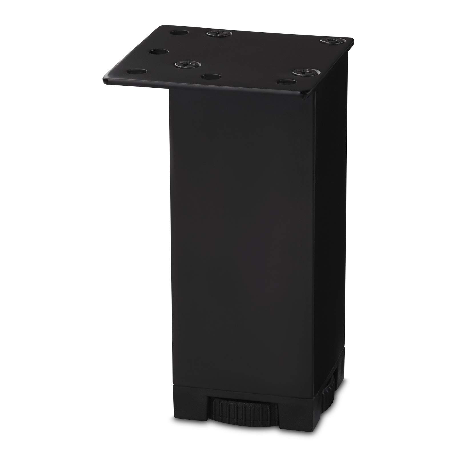 SO-TECH® Möbelfuß ROMEO Aluminium Höhe: 100 mm schwarz oder Chrom matt, (1-St), höhenverstellbar, schwarz