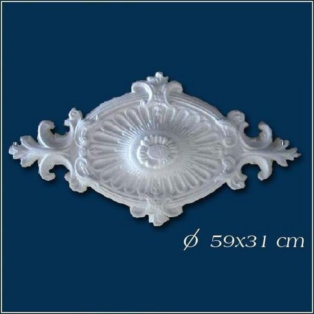 PROVISTON Wanddekoobjekt Stuckrosette, Polystyrol, Durchmesser 590 x 310 mm günstig online kaufen