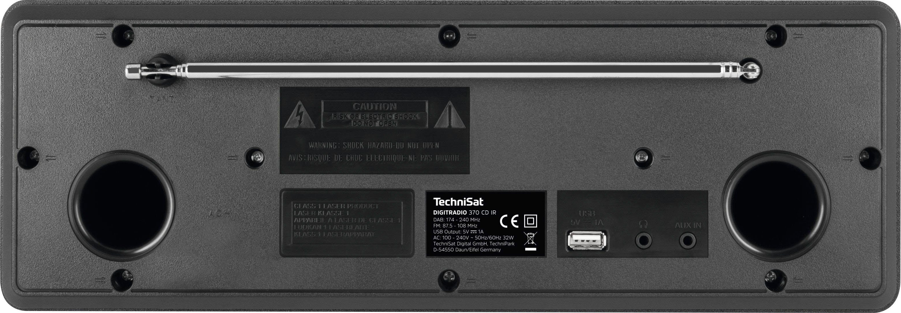 TechniSat DIGITRADIO 370 (DAB), Digitalradio (DAB) schwarz mit RDS, (Digitalradio UKW IR W) CD 10