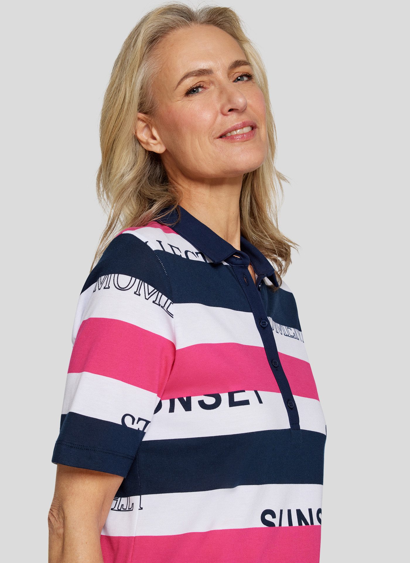 Rabe Poloshirt mit Colorblocking