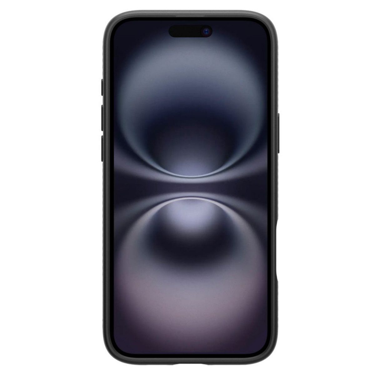 Spigen Handyhülle Liquid Air Case Schwarz Kompatibel mit iPhone 16 6,1, Mattes Design mit griffiger Struktur für sicheren Halt