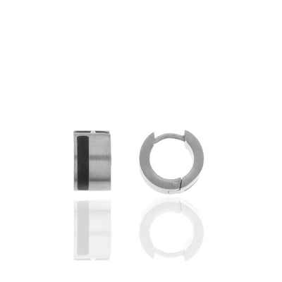 Titanium Titan Ohrhänger Ohrringe Klapp Creolen Kreolen Silber dünne Damen 45 mm