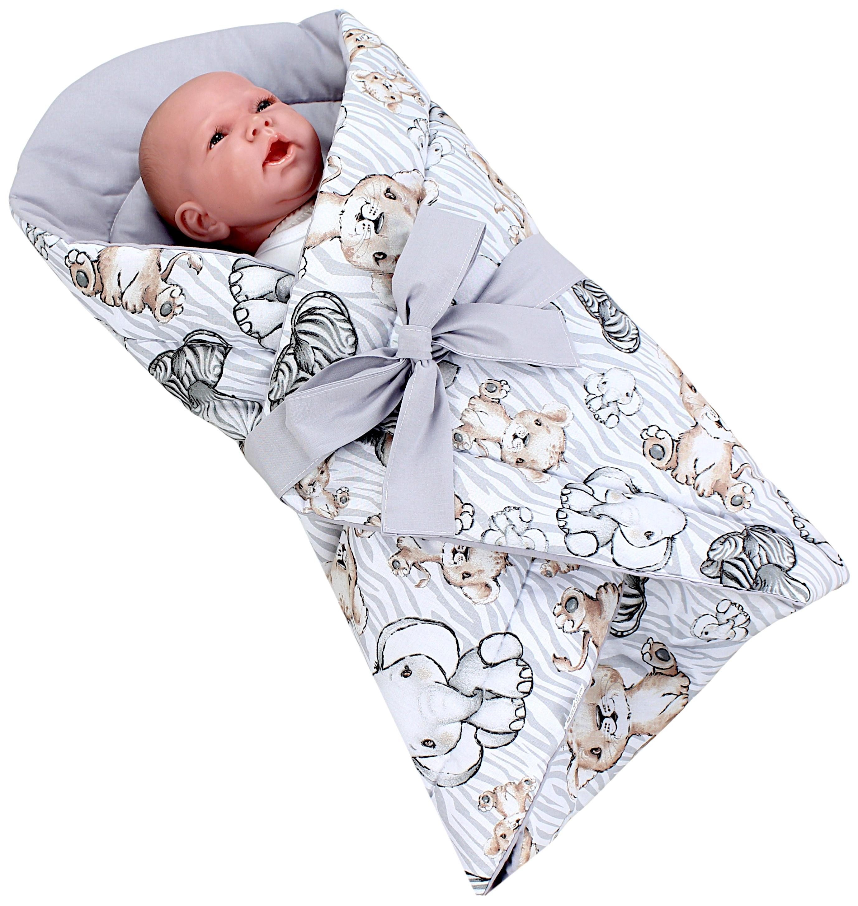 Einschlagdecke TupTam Unisex Baby Einschlagdecke mit Schleife, TupTam