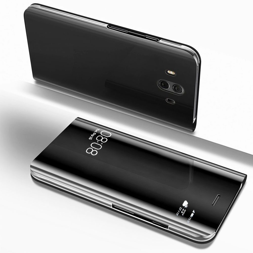 FITSU Handyhülle Spiegel Hülle für Huawei Mate 10 Handytasche, Schlanke Klapphülle, elegantes Flipcase, Handyhülle mit Standfunktion