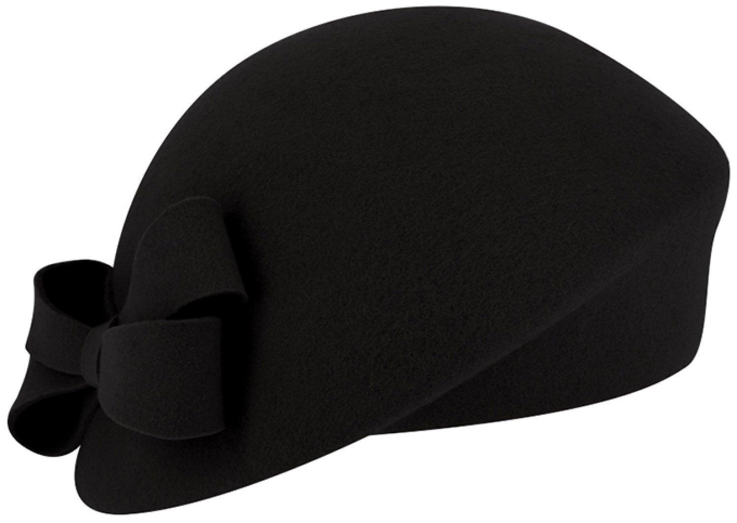 Fiebig Filzhut schicker asymmetrischer Pillbox-Hut mit Schleife günstig online kaufen