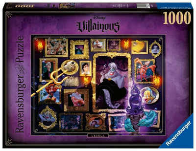 Ravensburger Puzzle Ravensburger Puzzle 1000 Teile - Disney Villainous Ursula - Die..., 1000 Puzzleteile