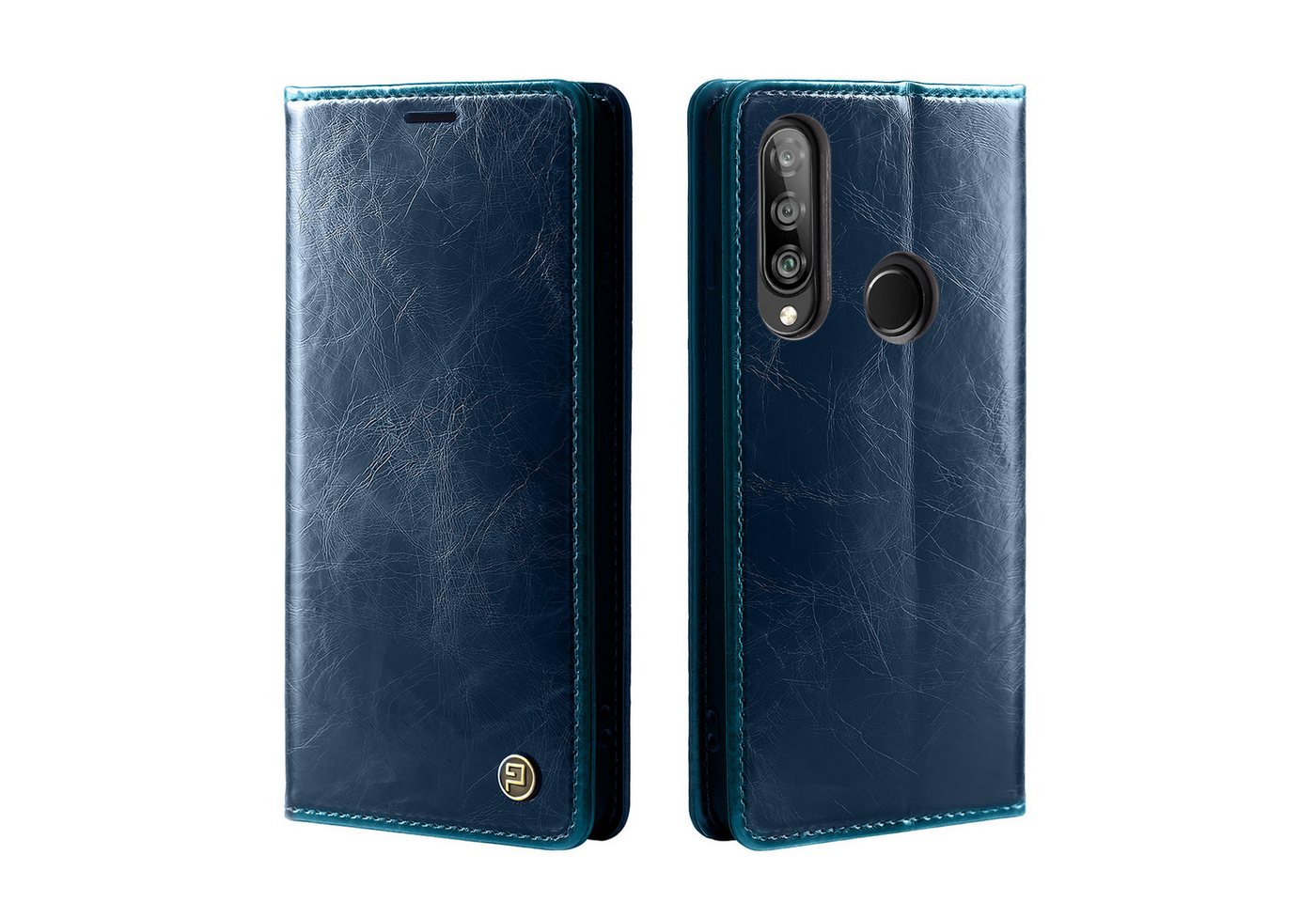 Tec-Expert Handyhülle Tasche Hülle für Huawei P30 Lite 6.15 Zoll, 6.15, Cover Klapphülle Case mit Kartenfach RFID Schutz aufstellbar