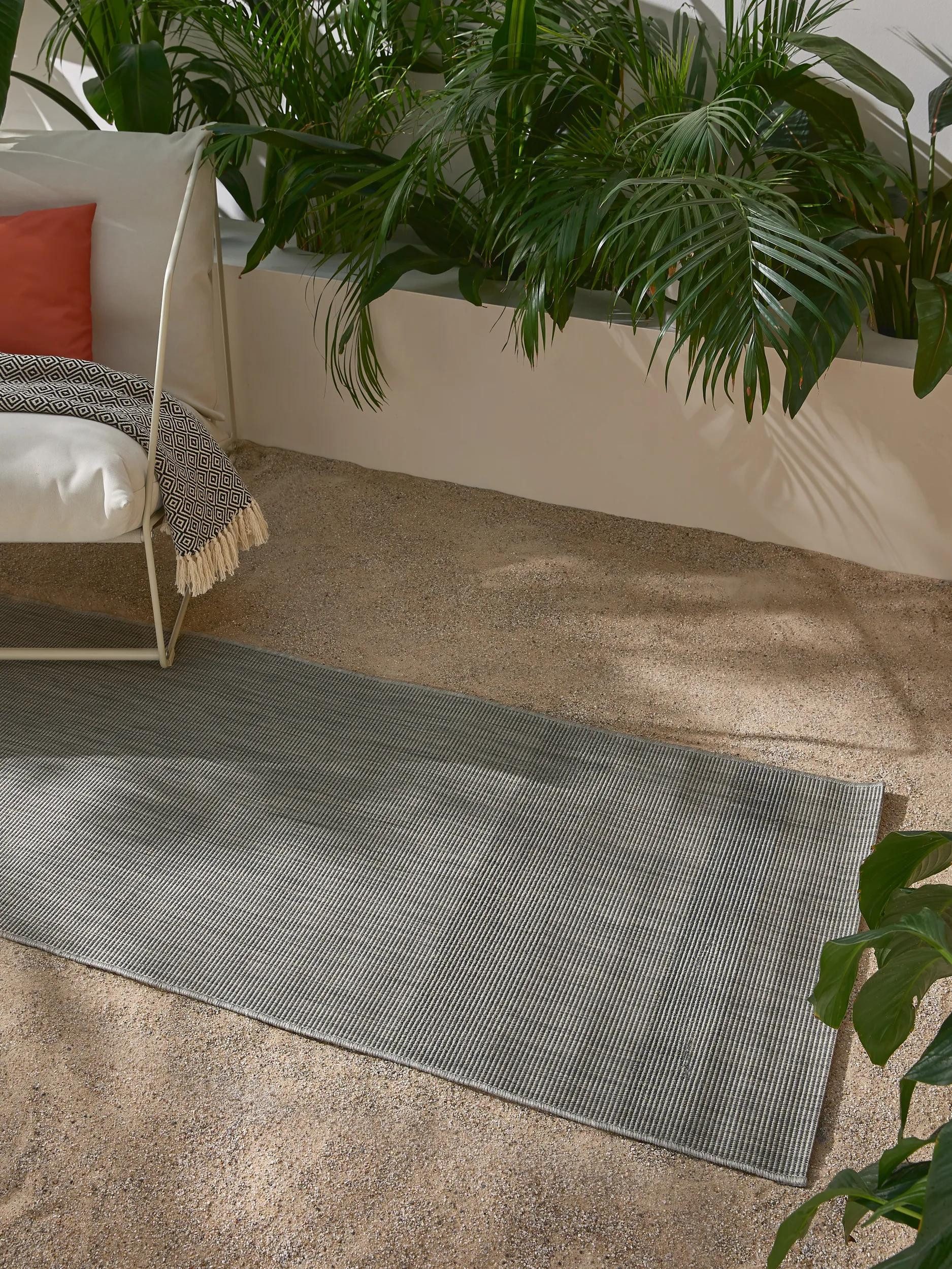 benuta Outdoorteppich Metro, rechteckig, Höhe: 6 mm, In- & Outdoorteppich, Robust für Garten, Terrasse, Balkon, Küche
