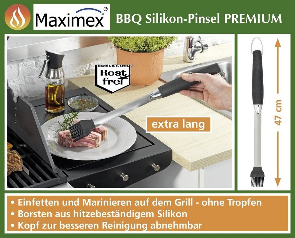 Maximex x cm BBQ T: Lebensmittelpinsel 2,4 cm Pinsel H: x cm PREMIUM B: Silikon 43 4,2