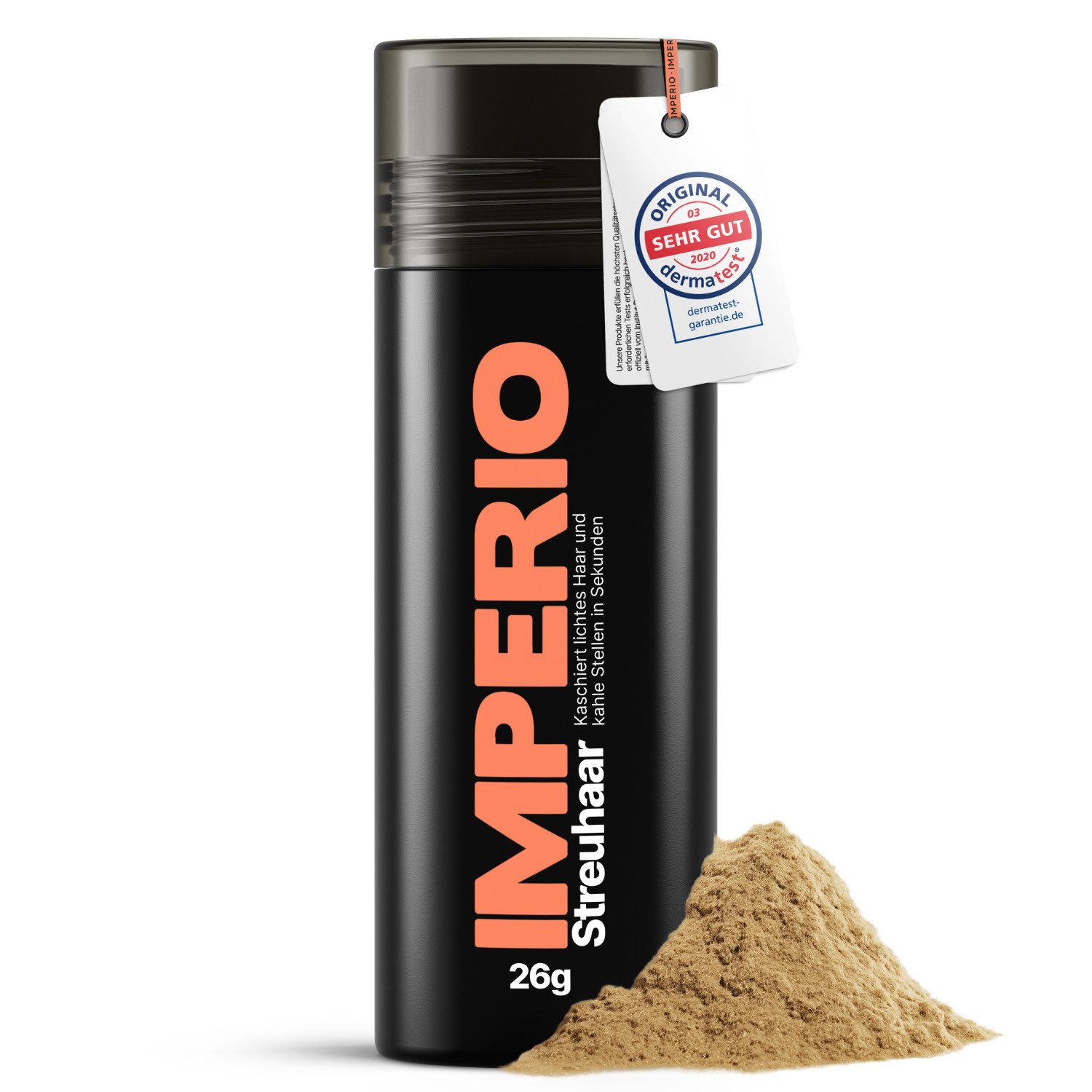 IMPERIO Haarpuder Streuhaar zur Haarverdichtung & vollem Haar in Sekunden - 26g
