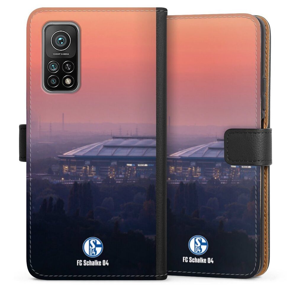 DeinDesign Handyhülle Stadion FC Schalke 04 Offizielles Lizenzprodukt Schalke 04 Stadion, Xiaomi Mi 10T Pro 5G Hülle Flip Case Klapphülle Handytasche Leder