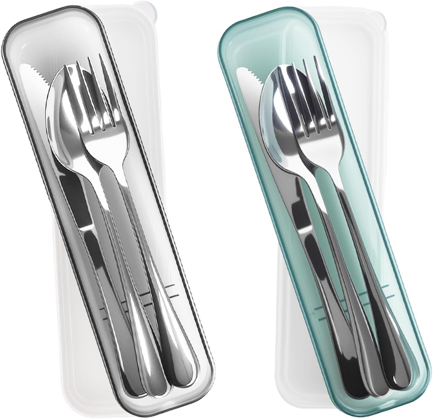 FELIXLEO Kochbesteckhalter Camping Geschirr Set 2 Personen Edelstahl Besteck Reise Picknick, (1-tlg)