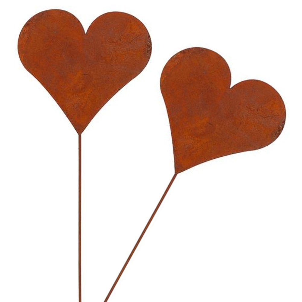 Macosa Home Gartenstecker (Blumenstecker, Braun Rostig, 10 x 10 x 35 cm, 2- günstig online kaufen