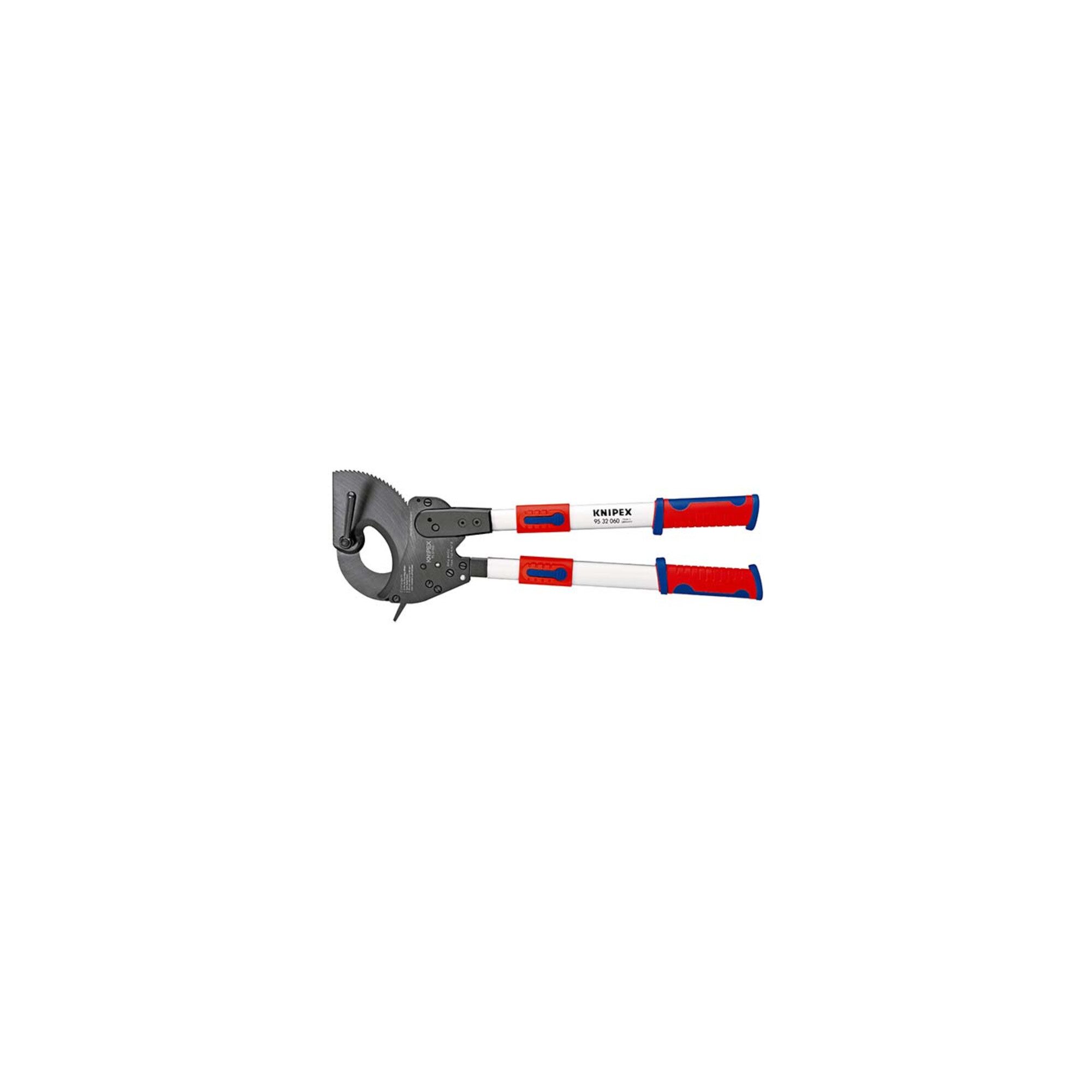 Seitenschneider KNIPEX 95 32 060 Kabelschneider (Ratschenprinzip) mit Teleskopschenkel