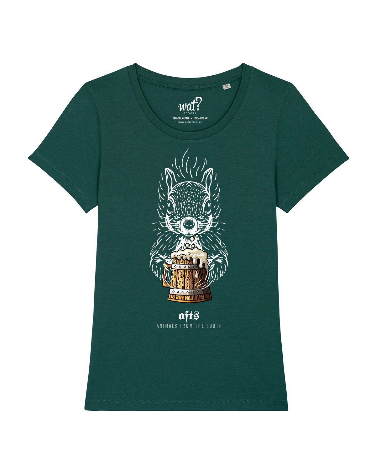 wat? Apparel Print-Shirt [#afts] Eichhörnchen (1-tlg) glazed grün