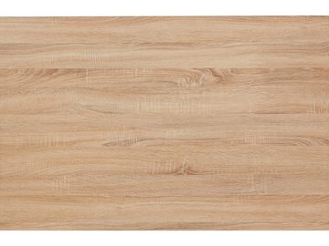 loft24 Esstisch Brolin, Tischplatte in Eichenoptik, Metallgestell, Breite 120 cm